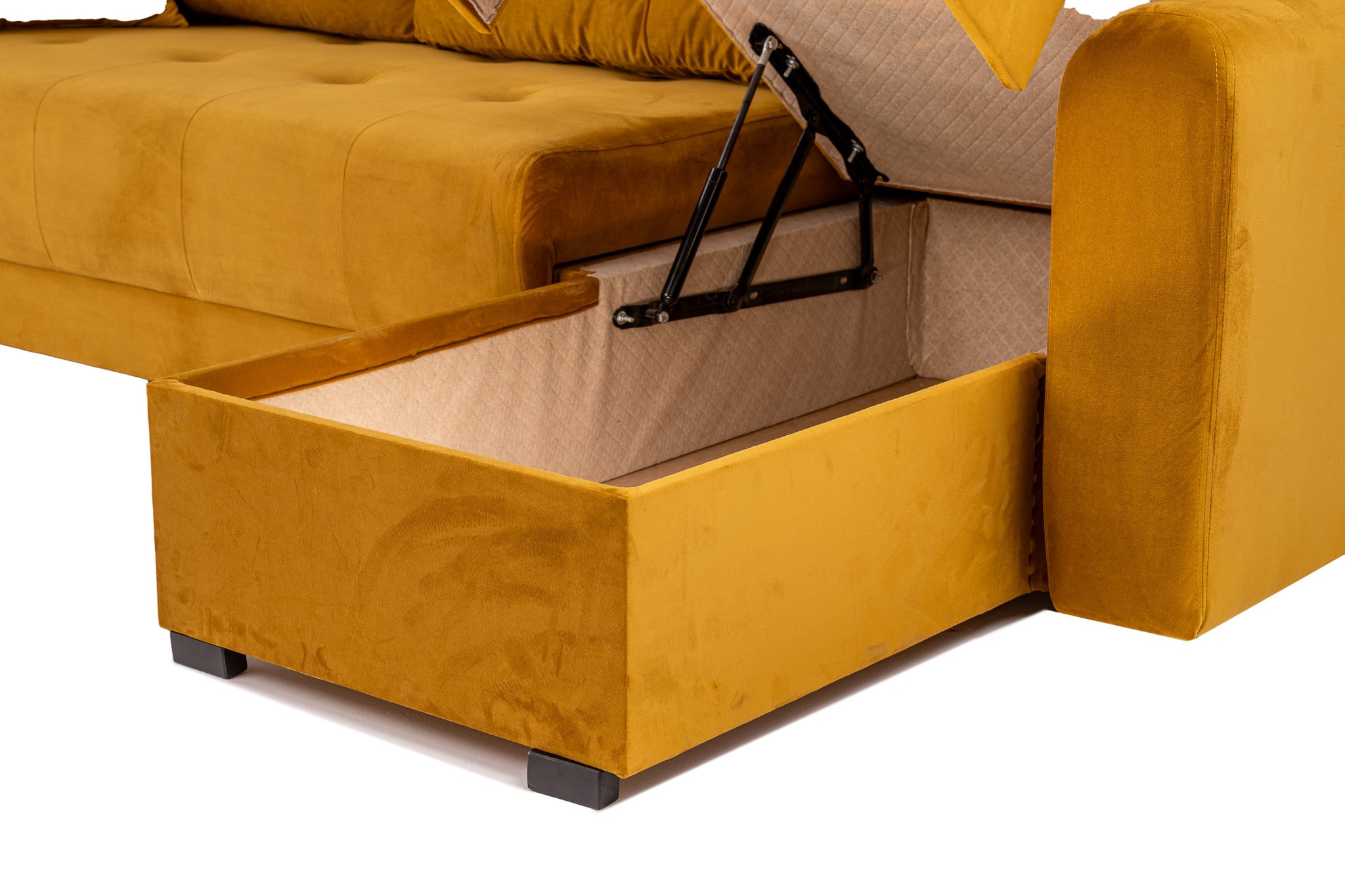 Разтегателен диван Oscar – жълт 245/85/70см