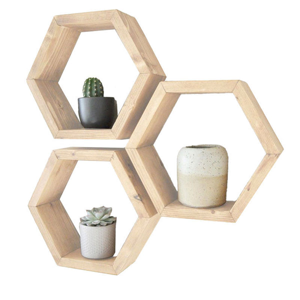 Стенен рафт 3 бр Radix естествен цвят 30x9x34 см
