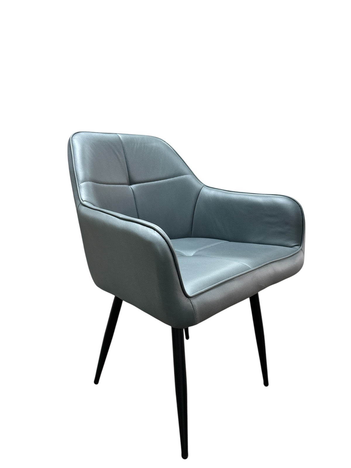 Трапезен стол Деко модерен текстил в сив цвят