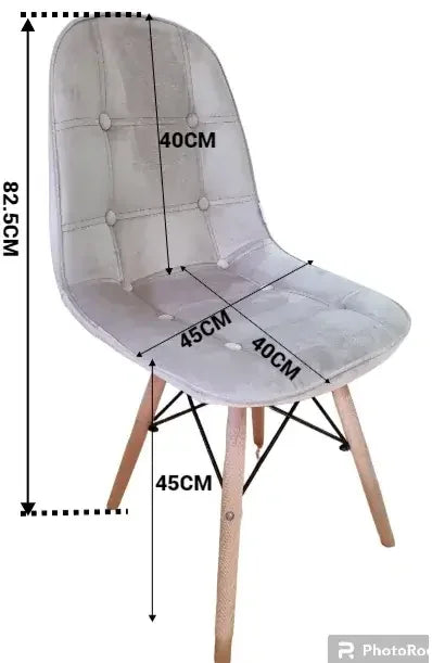 Трапезен стол Таня Бежаво кадифе