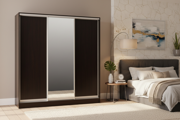 Гардероб  ADLER с огледало - цвят венге  200x60x210 см
