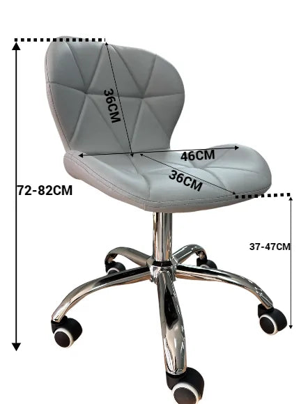 Офис стол Мелина/ черен еко кожа