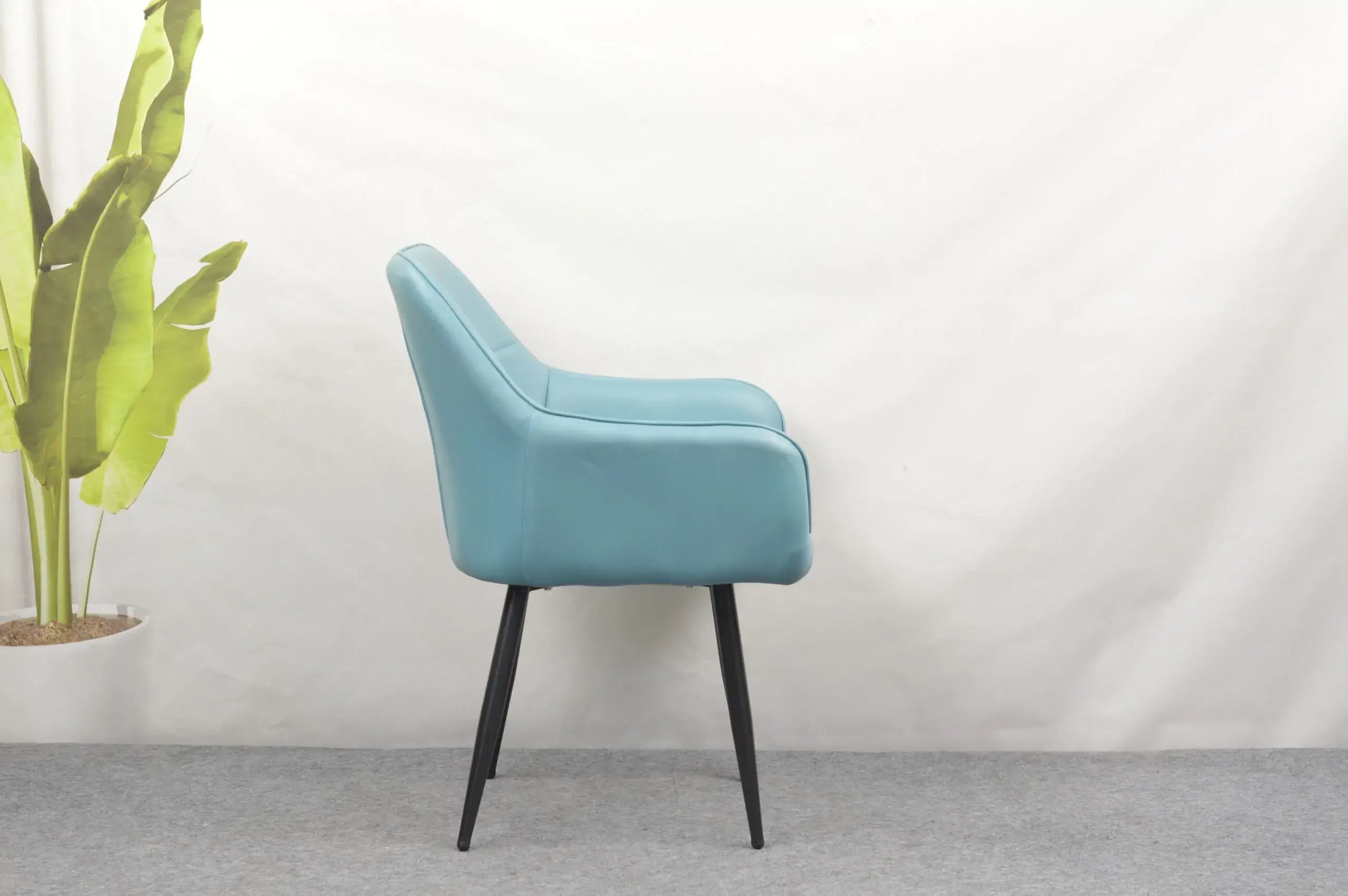 Трапезен стол Деко модерен текстил в тюркоаз цвят