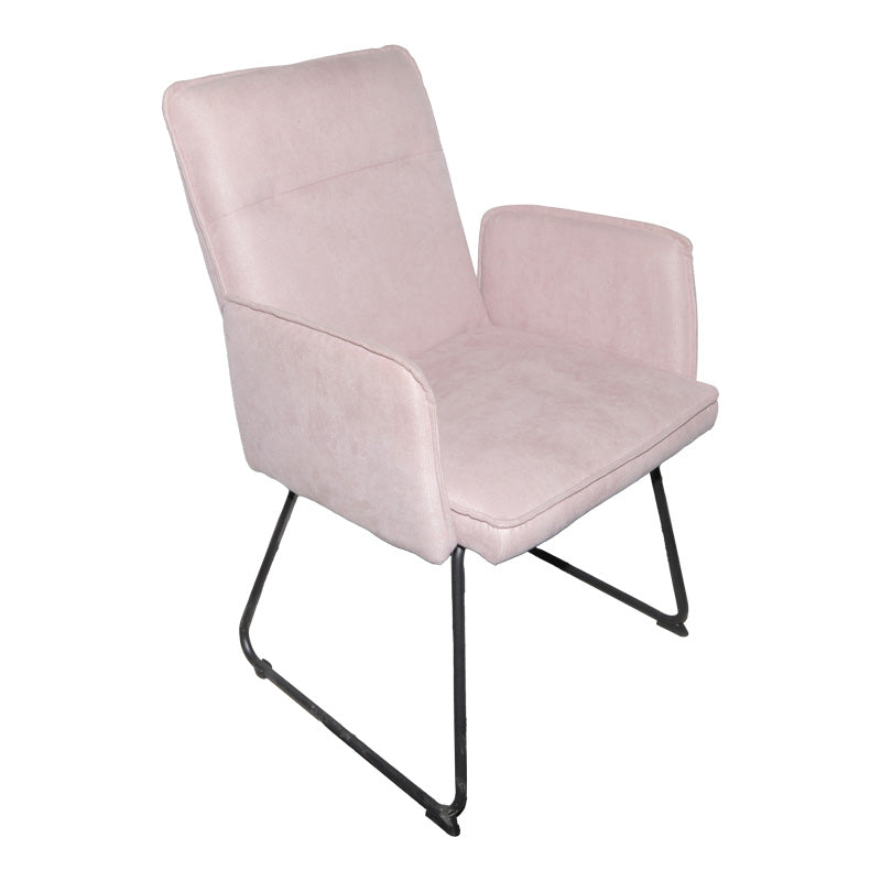 Фотьойл Essential pakoworld черен плат - черен метален крак Комплект 4 броя