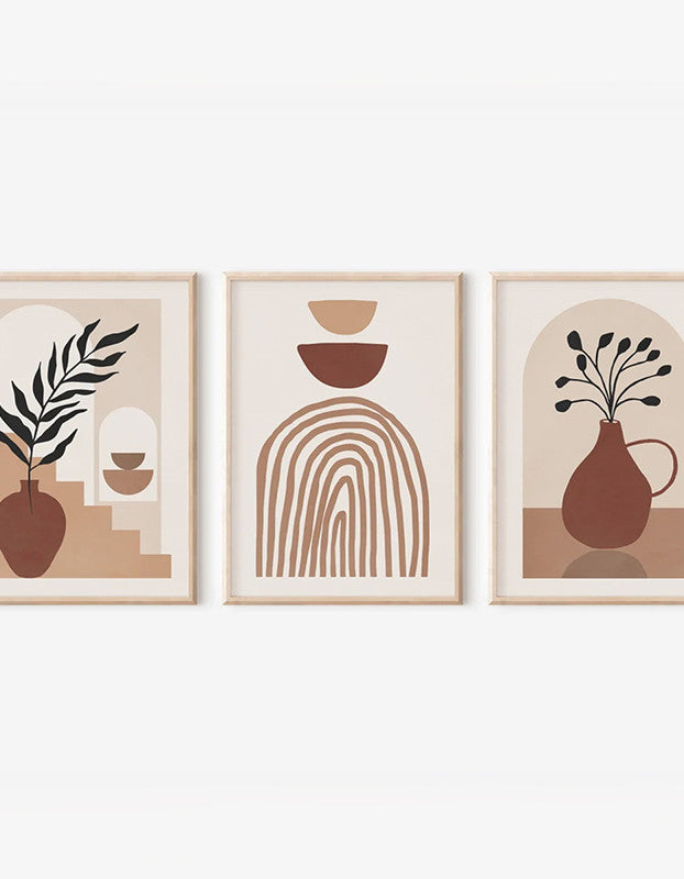 Стенно изкуство в рамка Rendala триптих с дигитален печат 33x1.5x48см