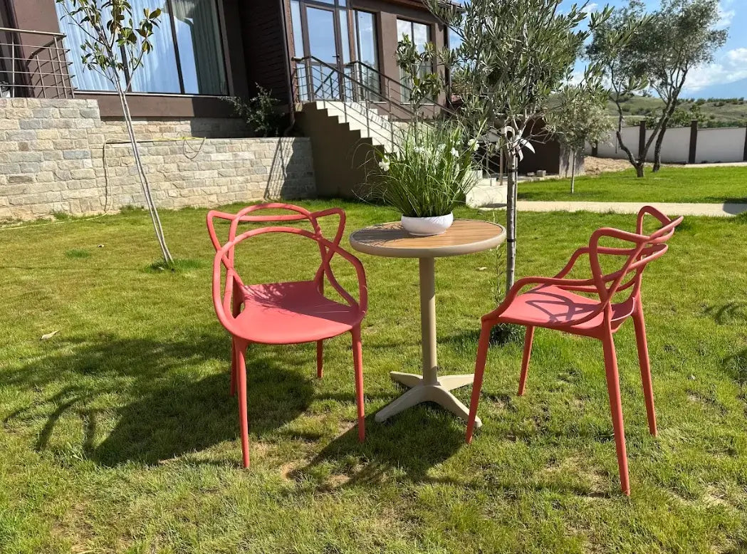 Трапезен стол Виена 15цвята-полипропилен керемида цвят