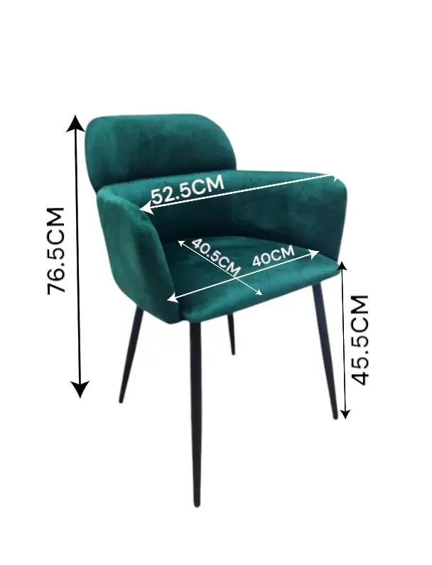 Трапезен стол Сияна зелено кадифе