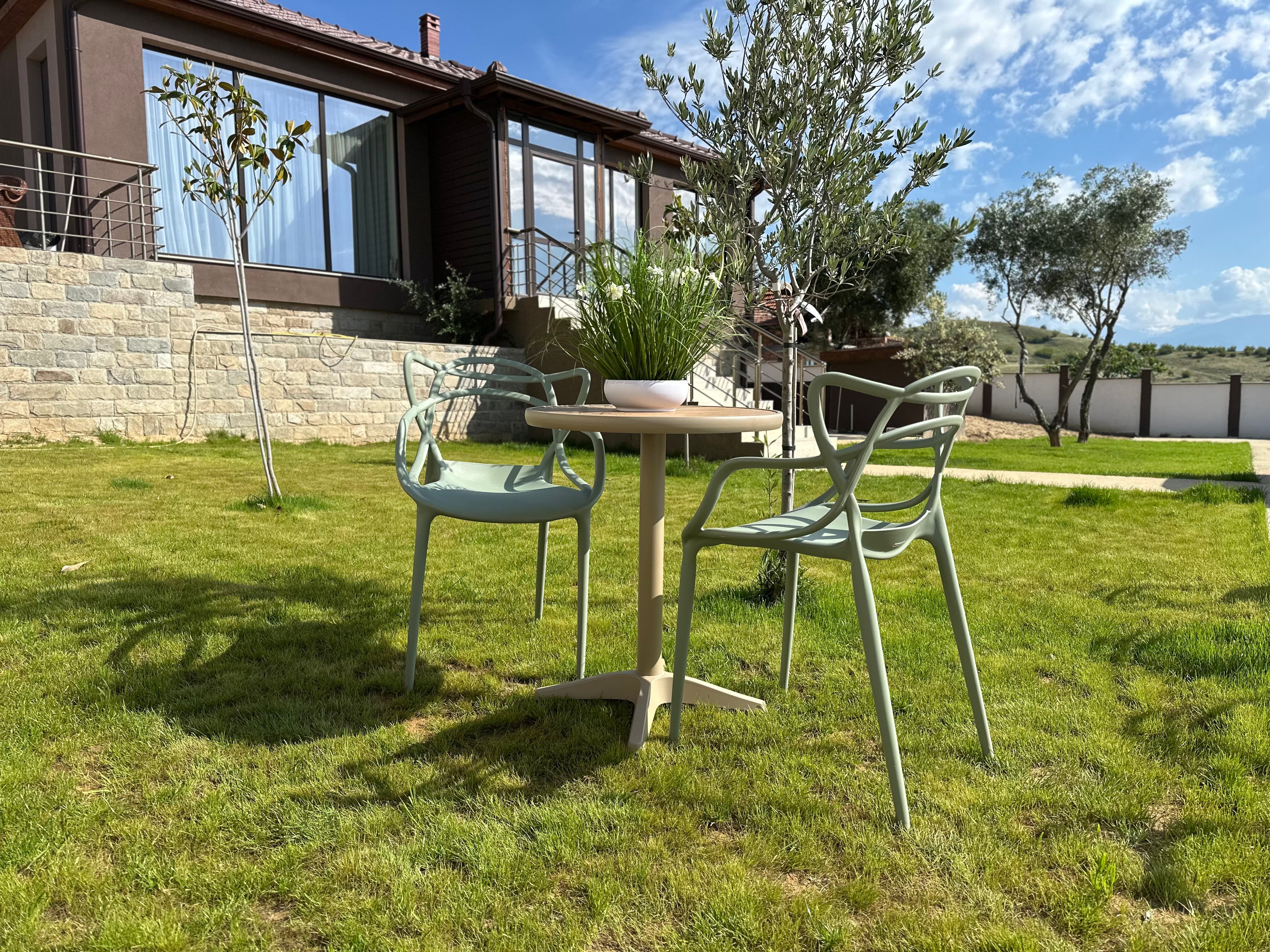 Градински Стол Виена цвят Мента  - Полипропилен с Подлакътници