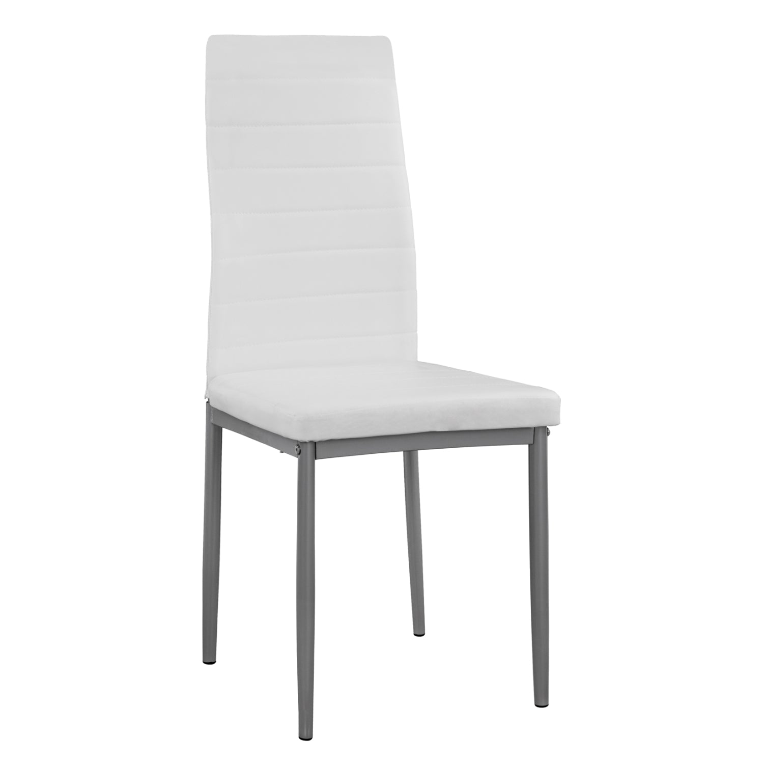 Стол Лейди , бял, pu, метална рамка, k/d, 40x48x95 см