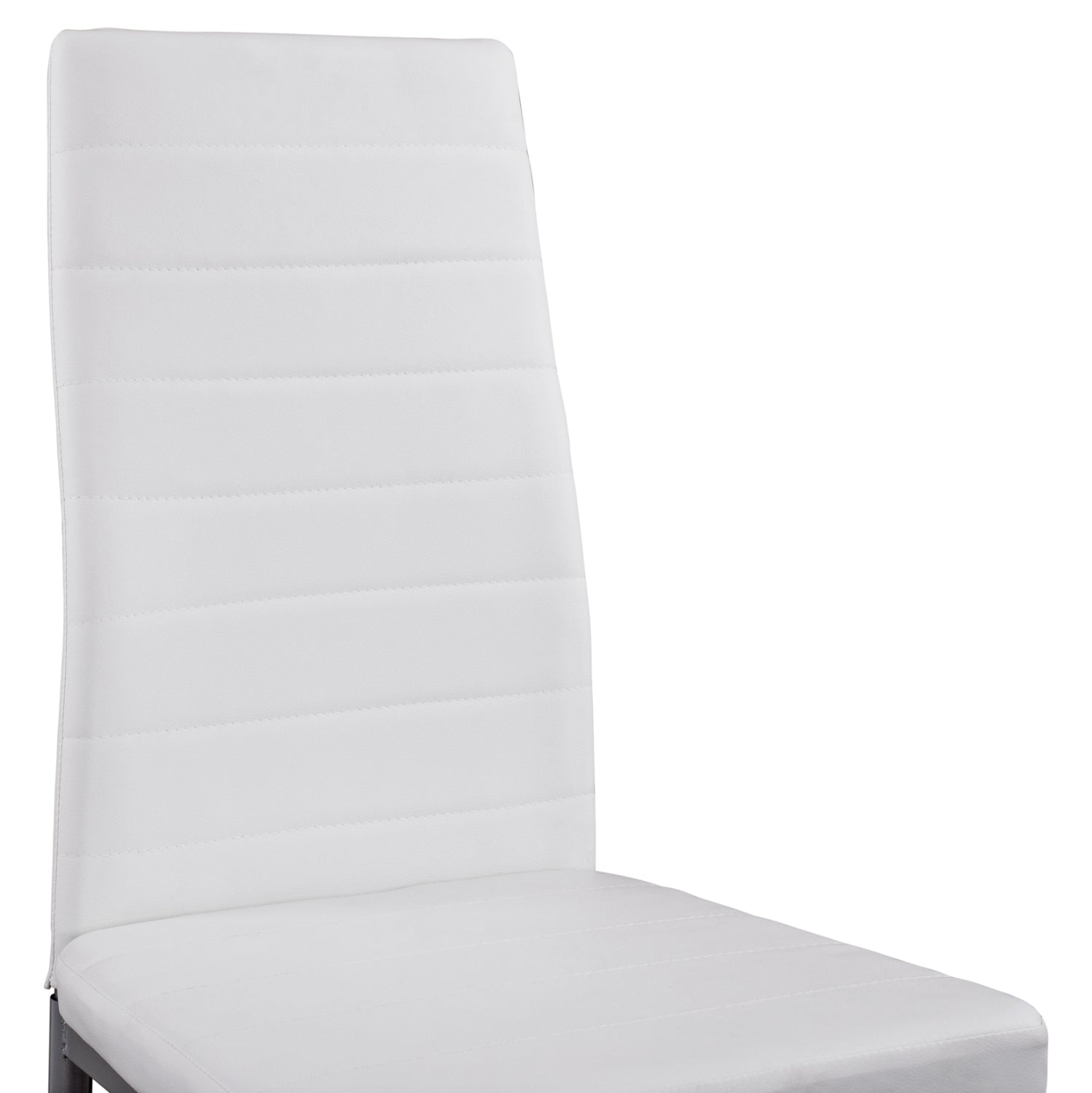 Стол Лейди , бял, pu, метална рамка, k/d, 40x48x95 см