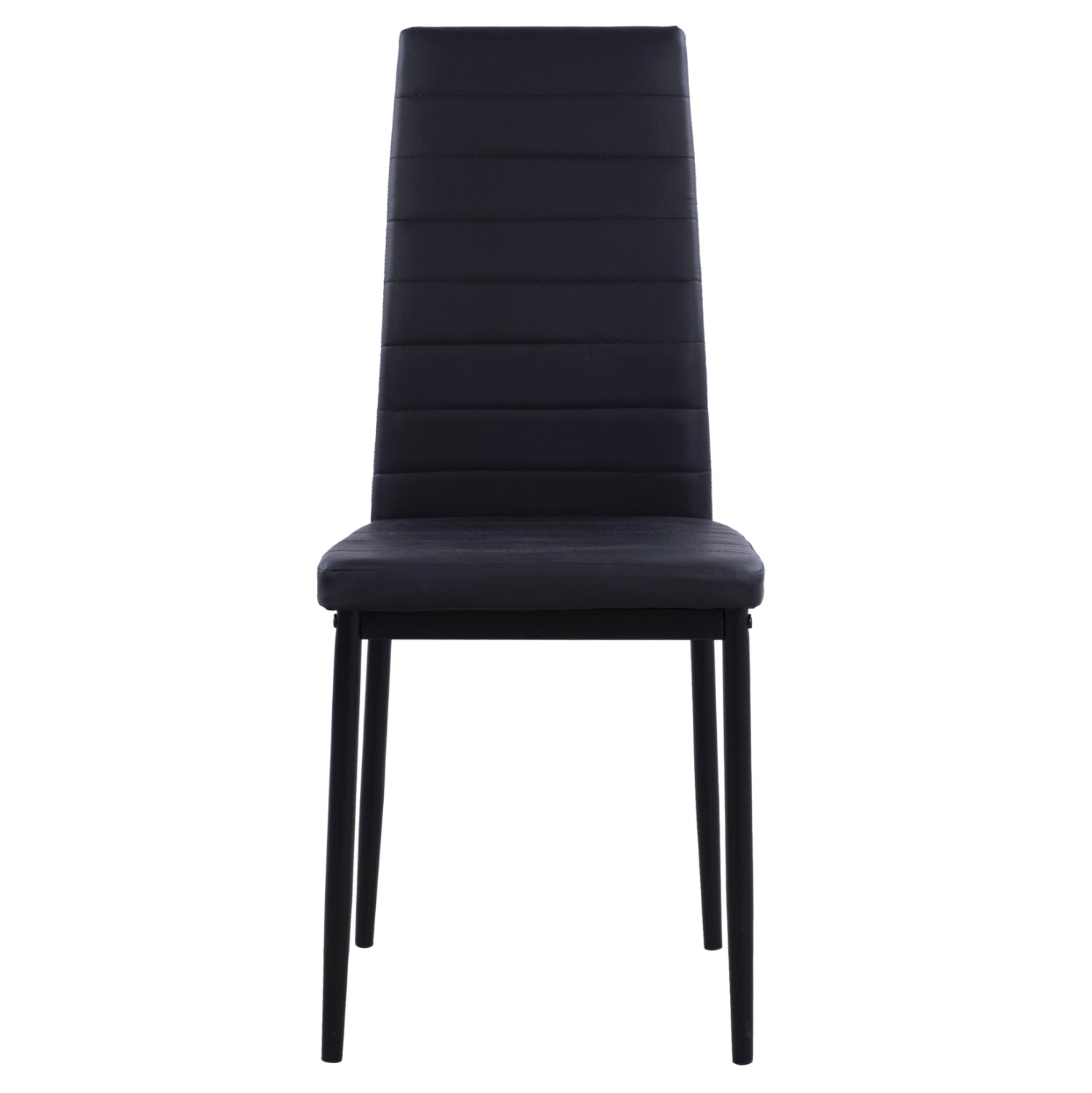 Стол Лейди еко кожа черен цвят