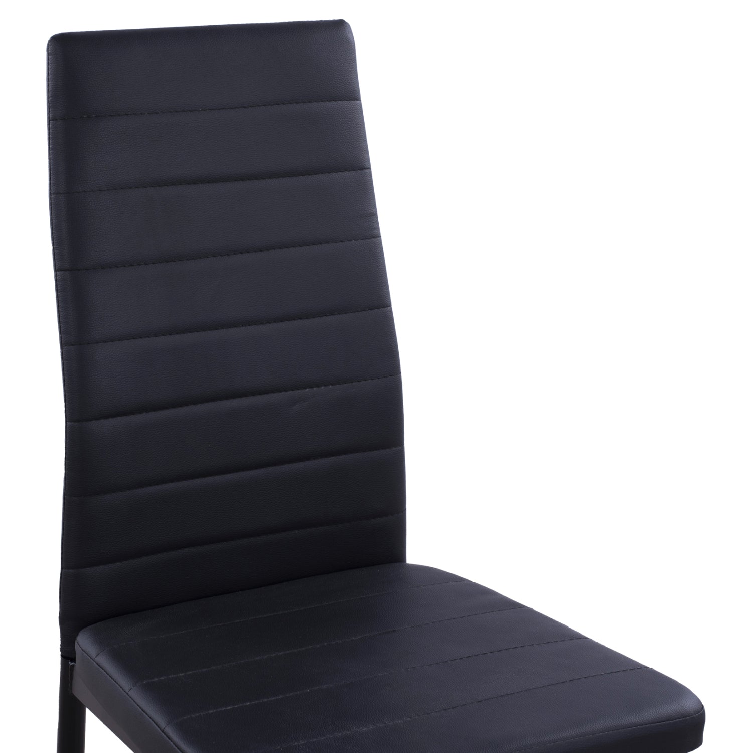 Стол Лейди еко кожа черен цвят