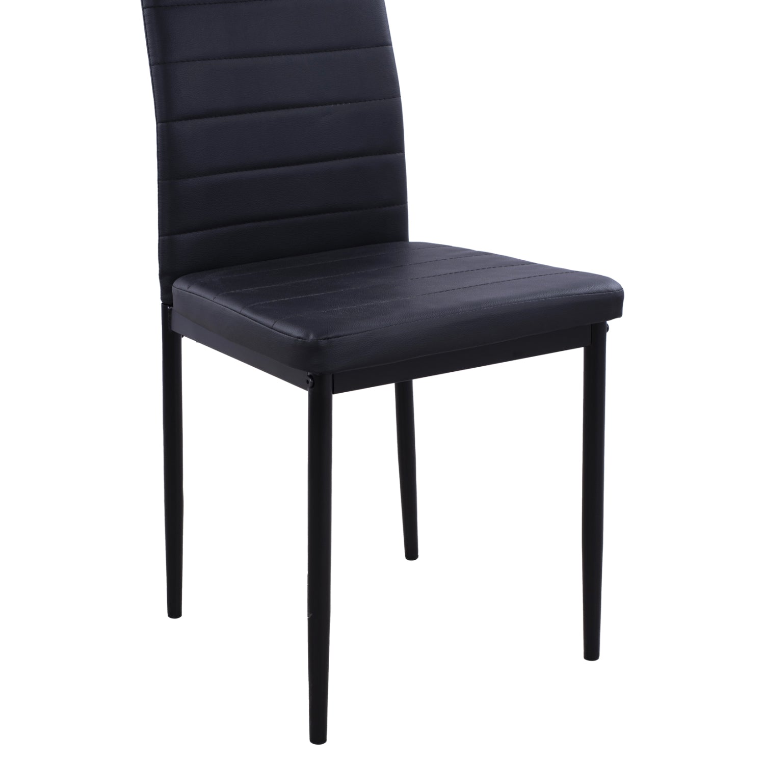 Стол Лейди еко кожа черен цвят