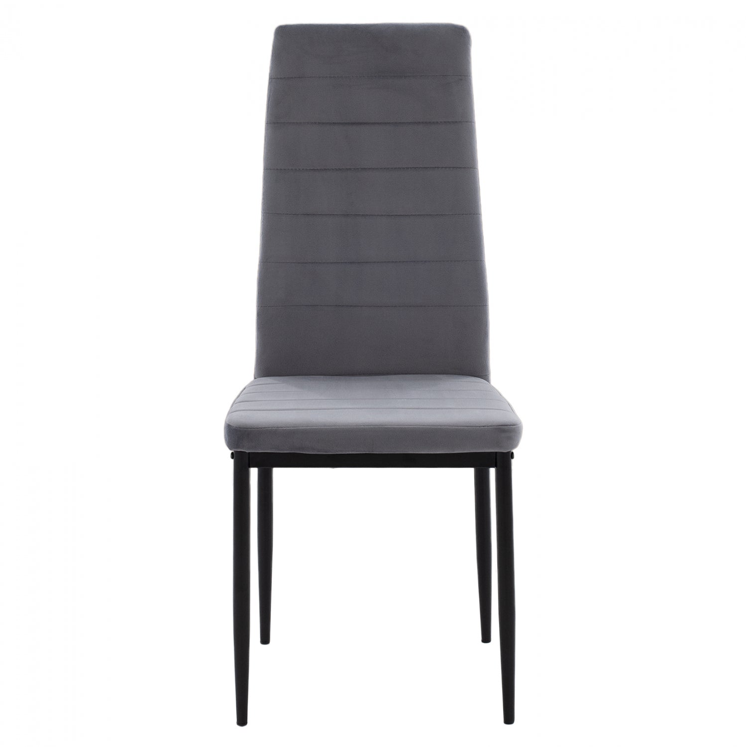 Стол Лейди кадифе сив цвят