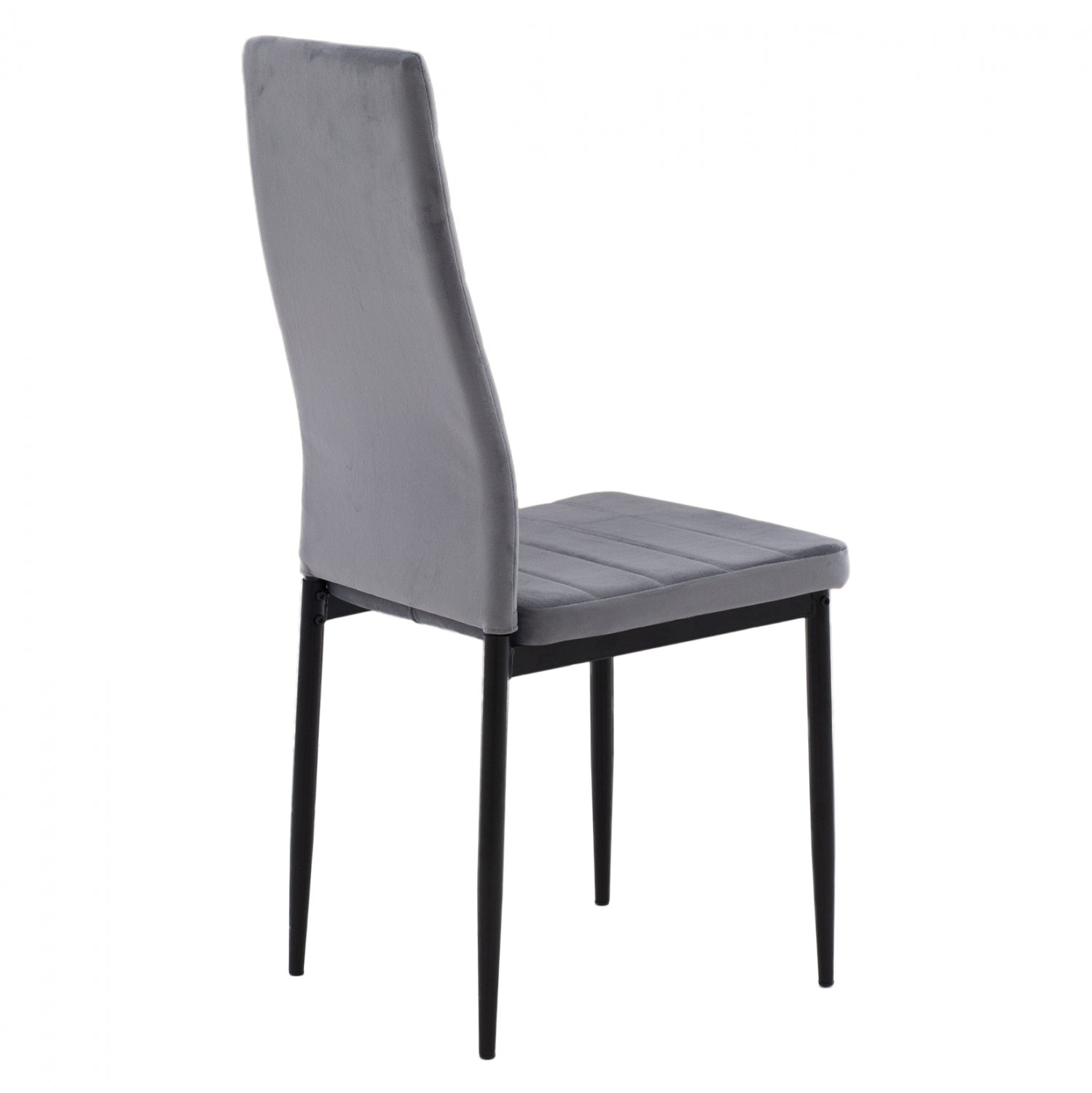 Стол Лейди кадифе сив цвят