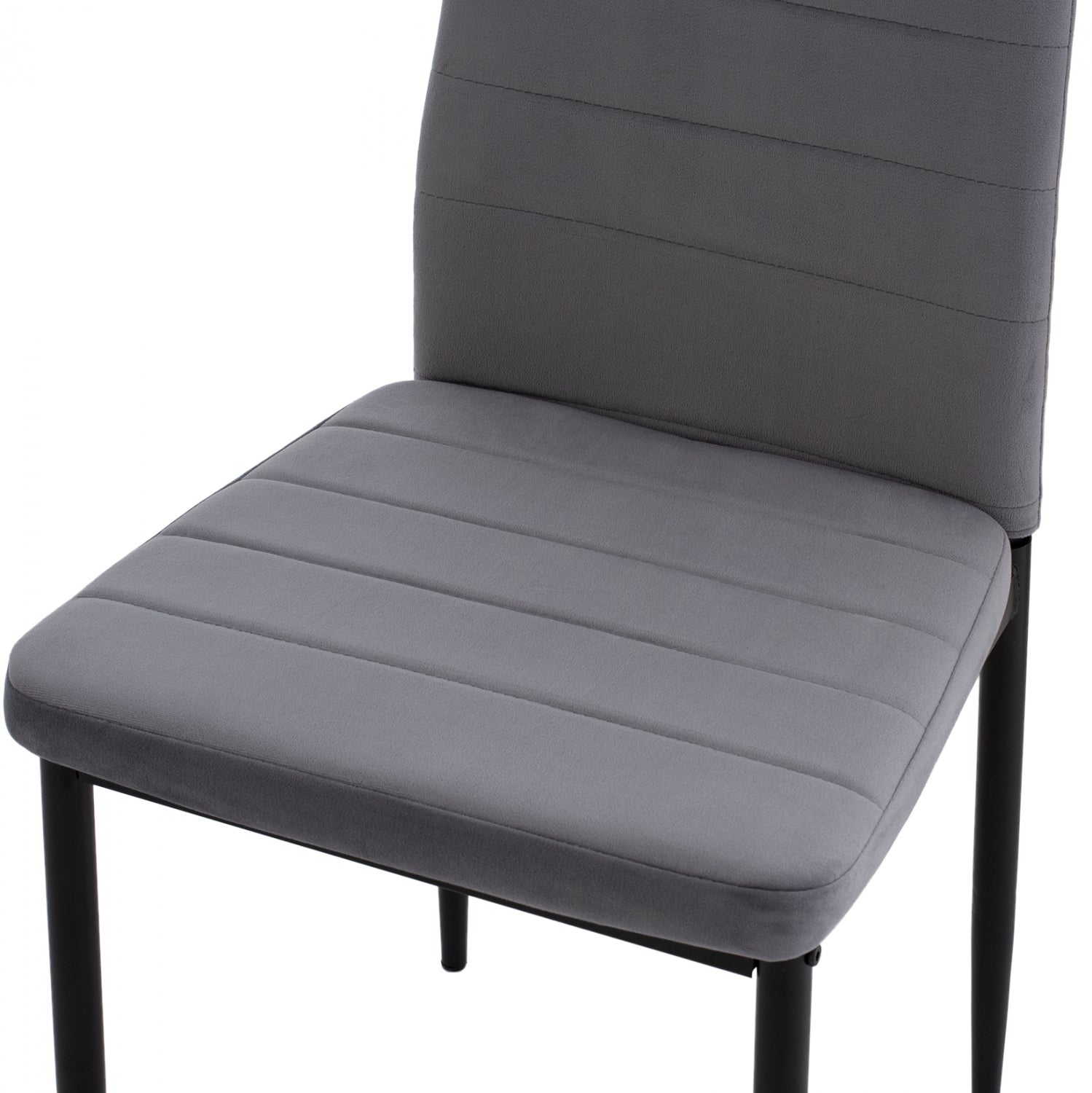 Стол Лейди кадифе сив цвят