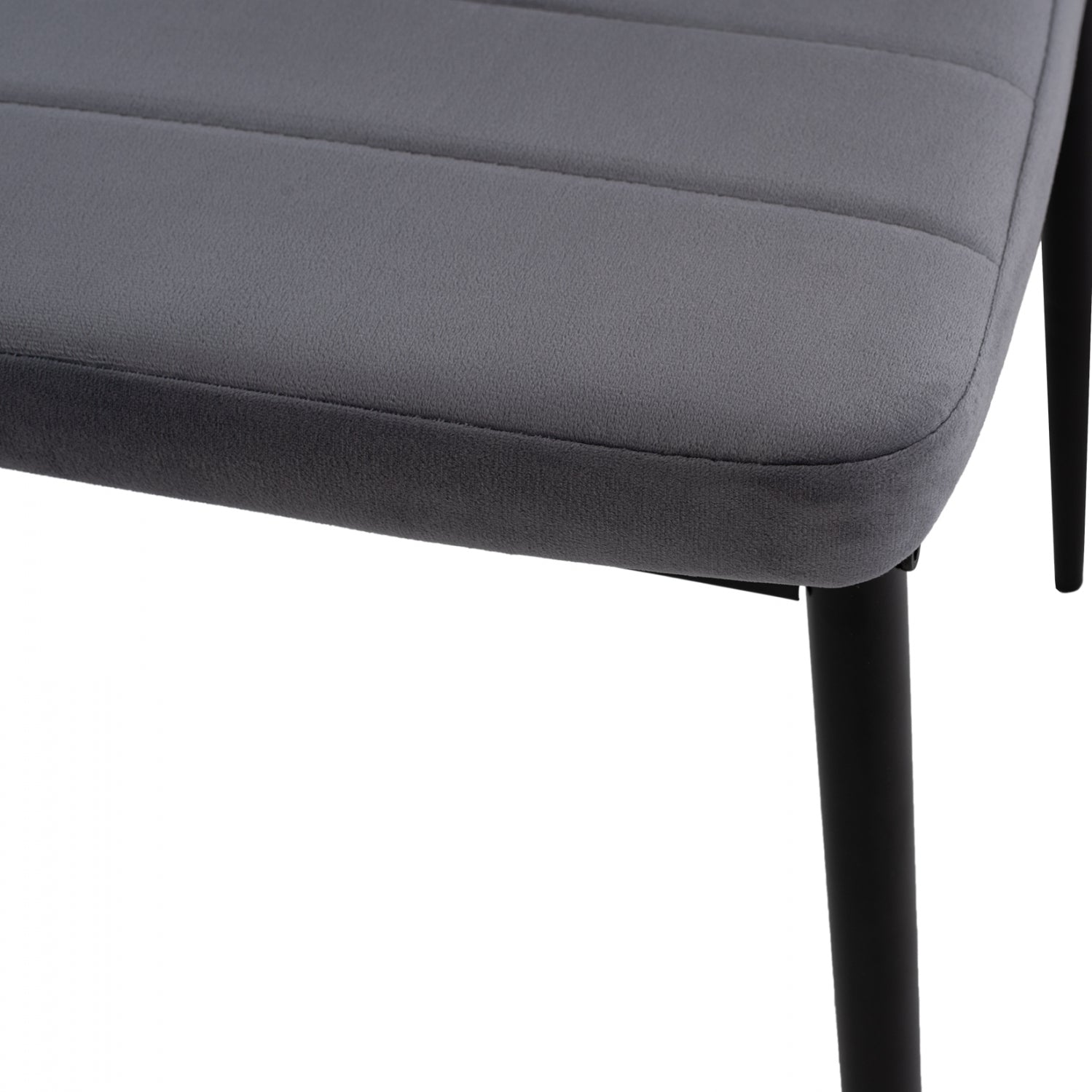 Стол Лейди кадифе сив цвят