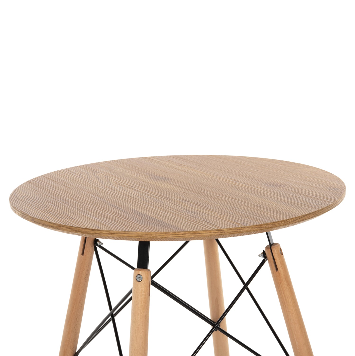 Трапезна маса Мишел естествен цвят Φ60Χ76см