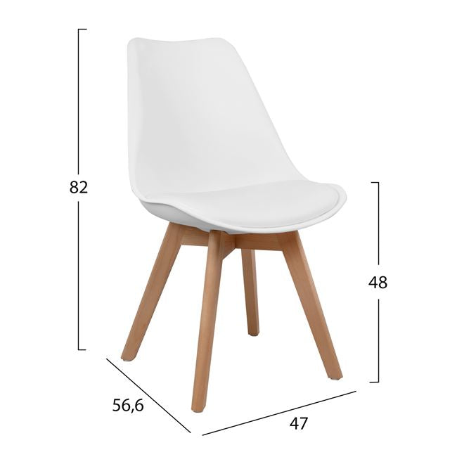 5бр. трапезен комплект КГ10193.01 с маса minimal и vegas бял 120x80x73 cm