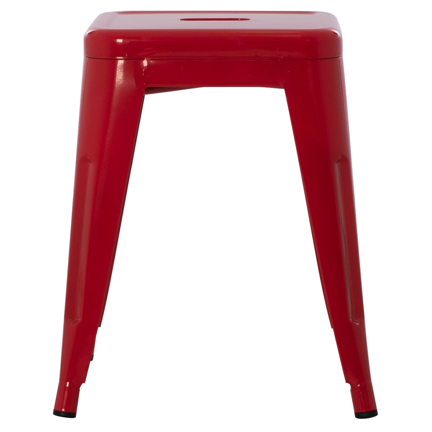 Метална табуретка Мелита в червен цвят 37x37x45см