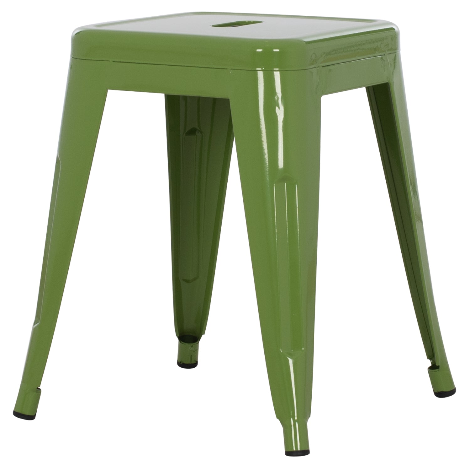 Метална табуретка  MELITA  в светло маслинено зелен цвят 37x37x45см