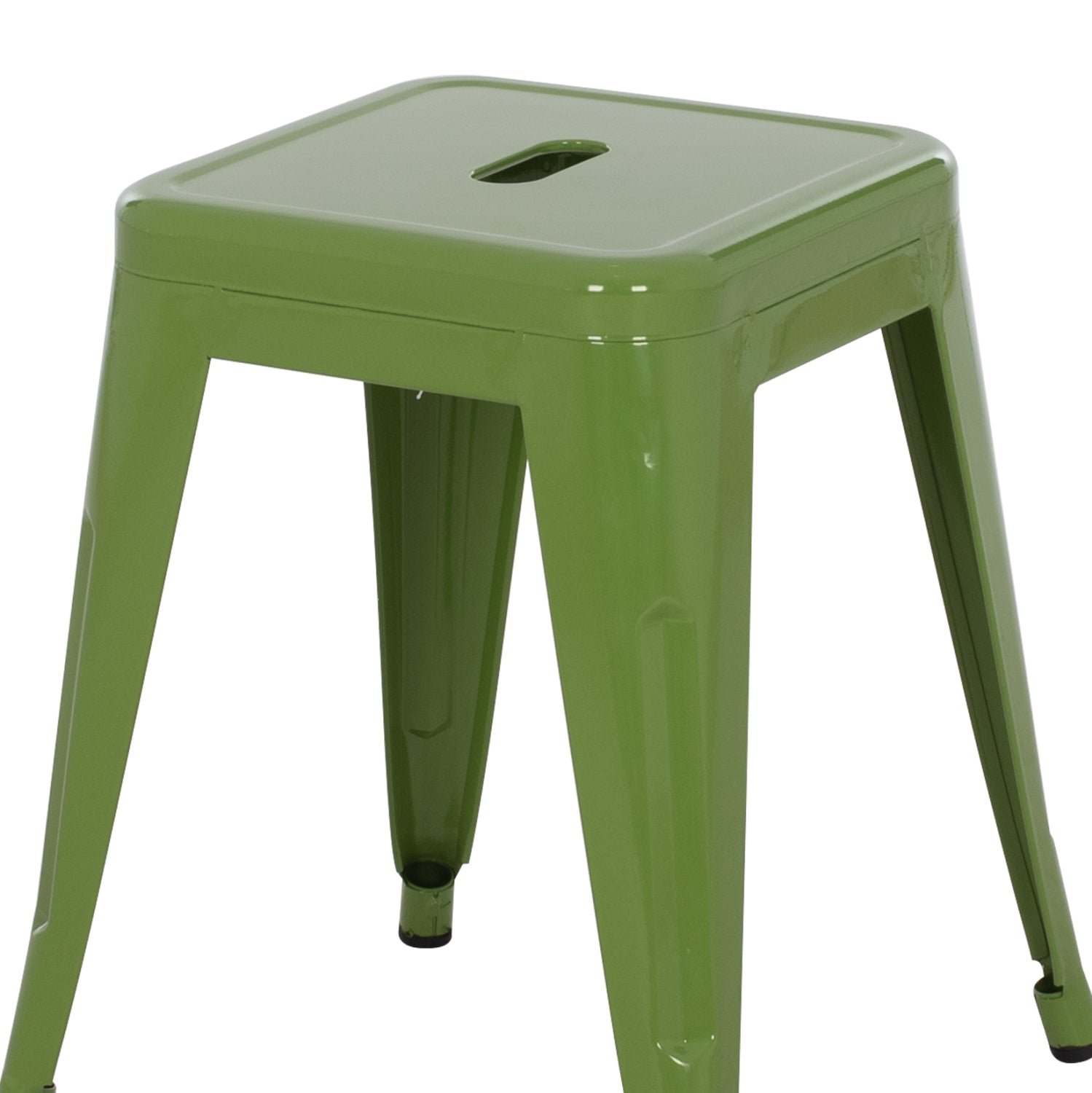 Метална табуретка  MELITA  в светло маслинено зелен цвят 37x37x45см