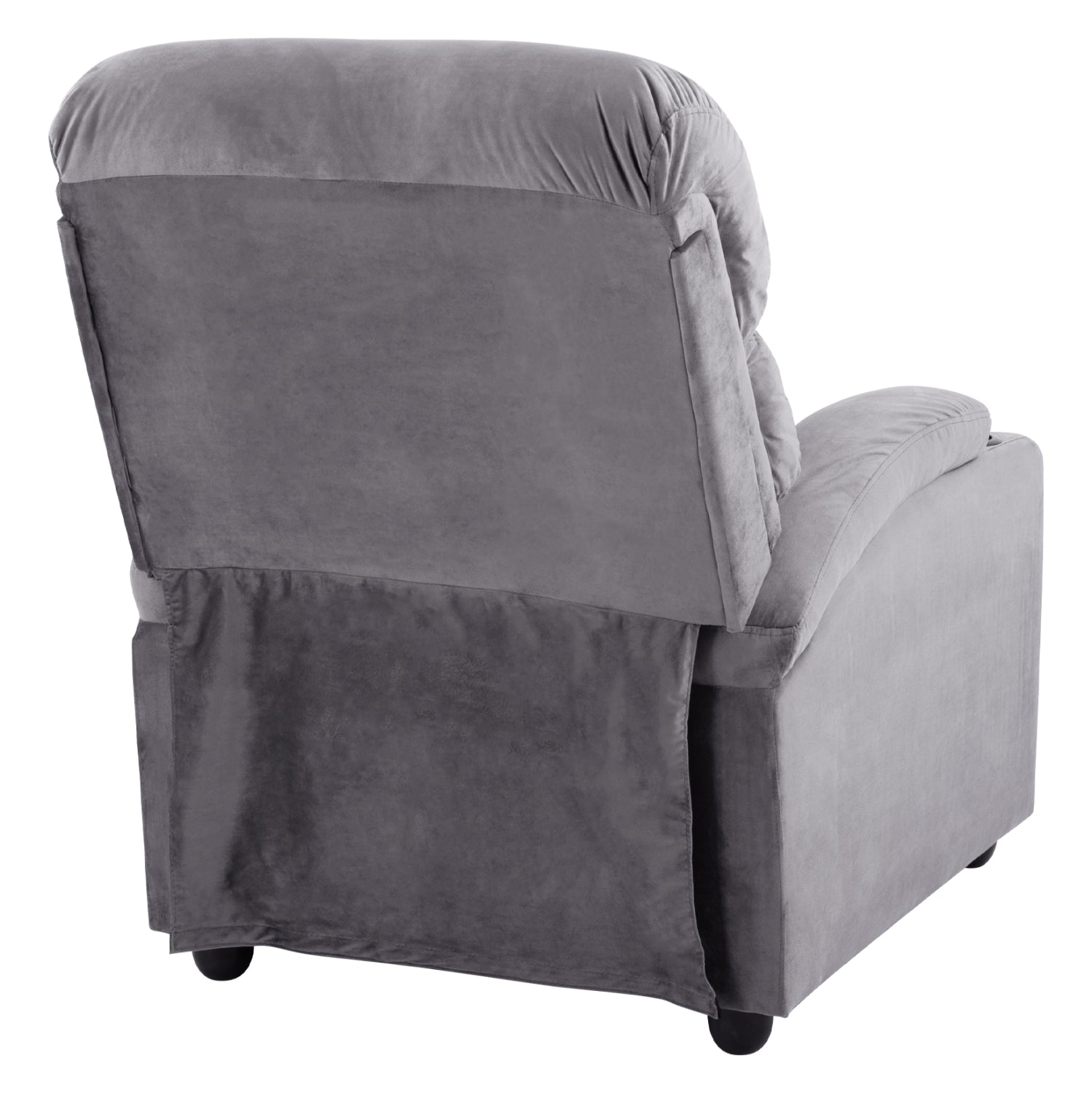 Релакс кресло сиво кадифе с механизъм 80x92x102см.