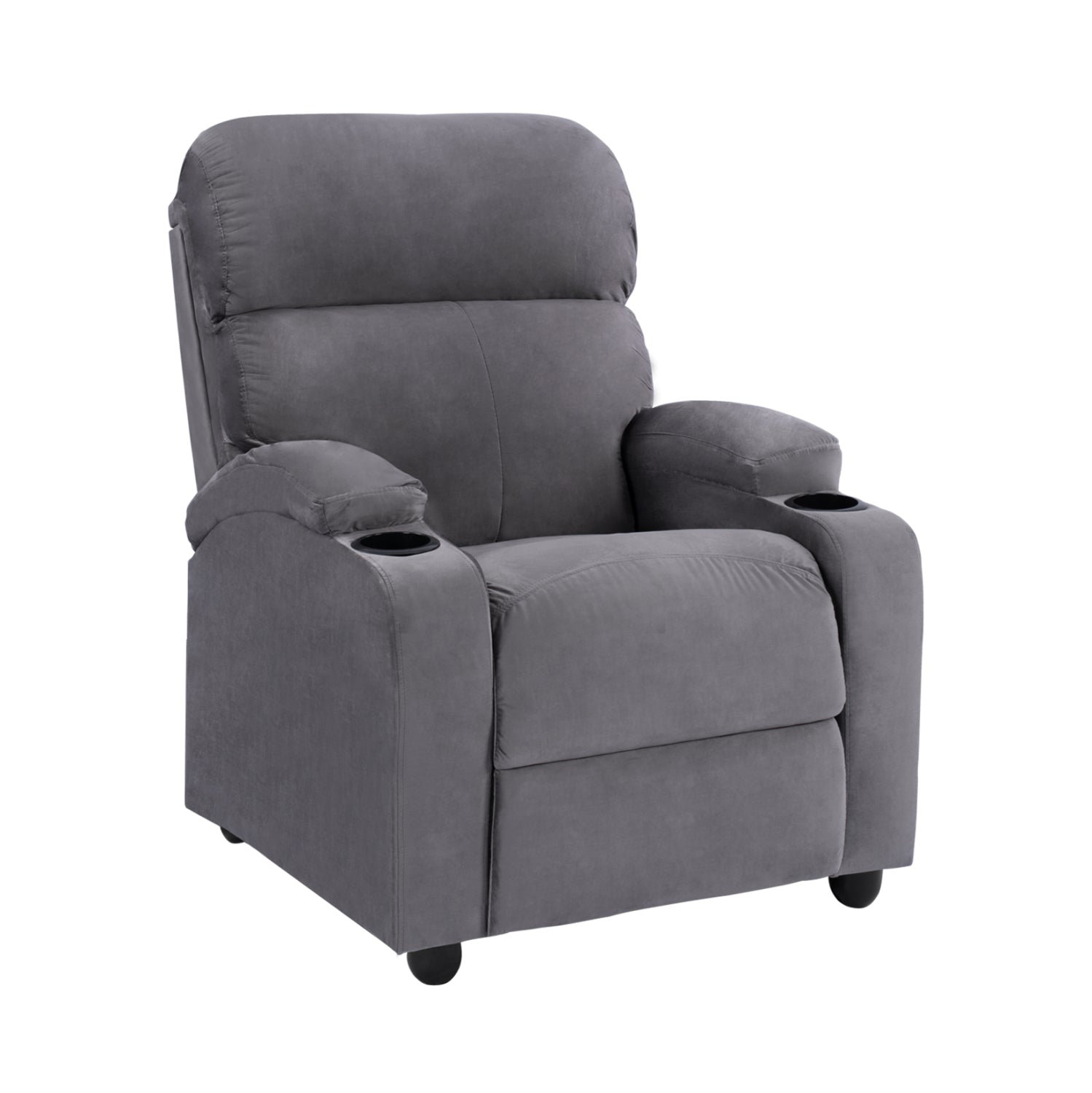 RELAX кресло сиво кадифе с механизъм 80x92x102см.