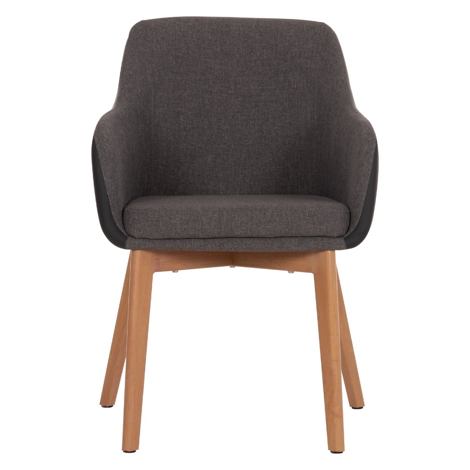 Кресло BRISTOL тъмносив плат/черна кожа 57x59x86см.