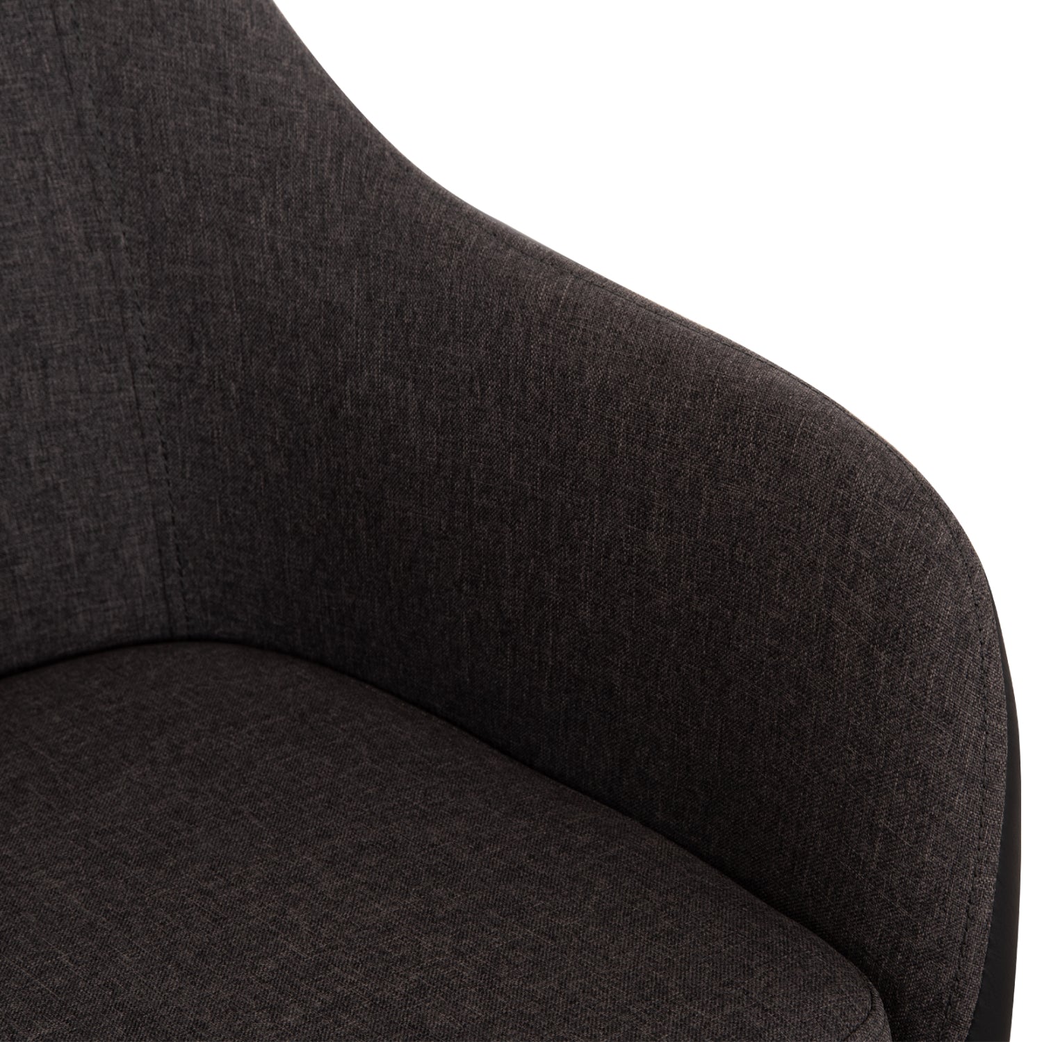 Кресло BRISTOL тъмносив плат/черна кожа 57x59x86см.