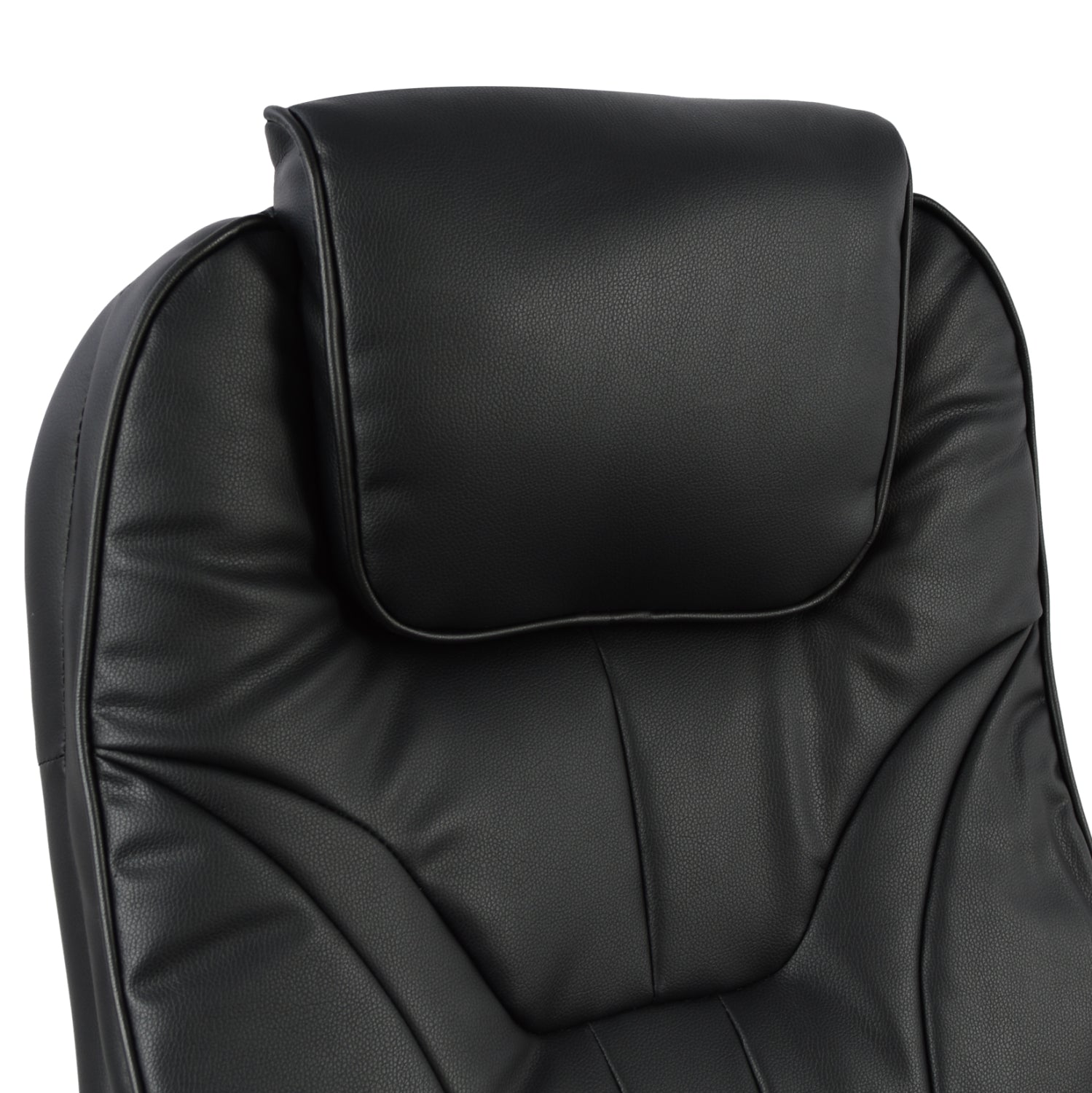 Офис стол черен pu Starell с хромирани крака 65x71x106.5-116см