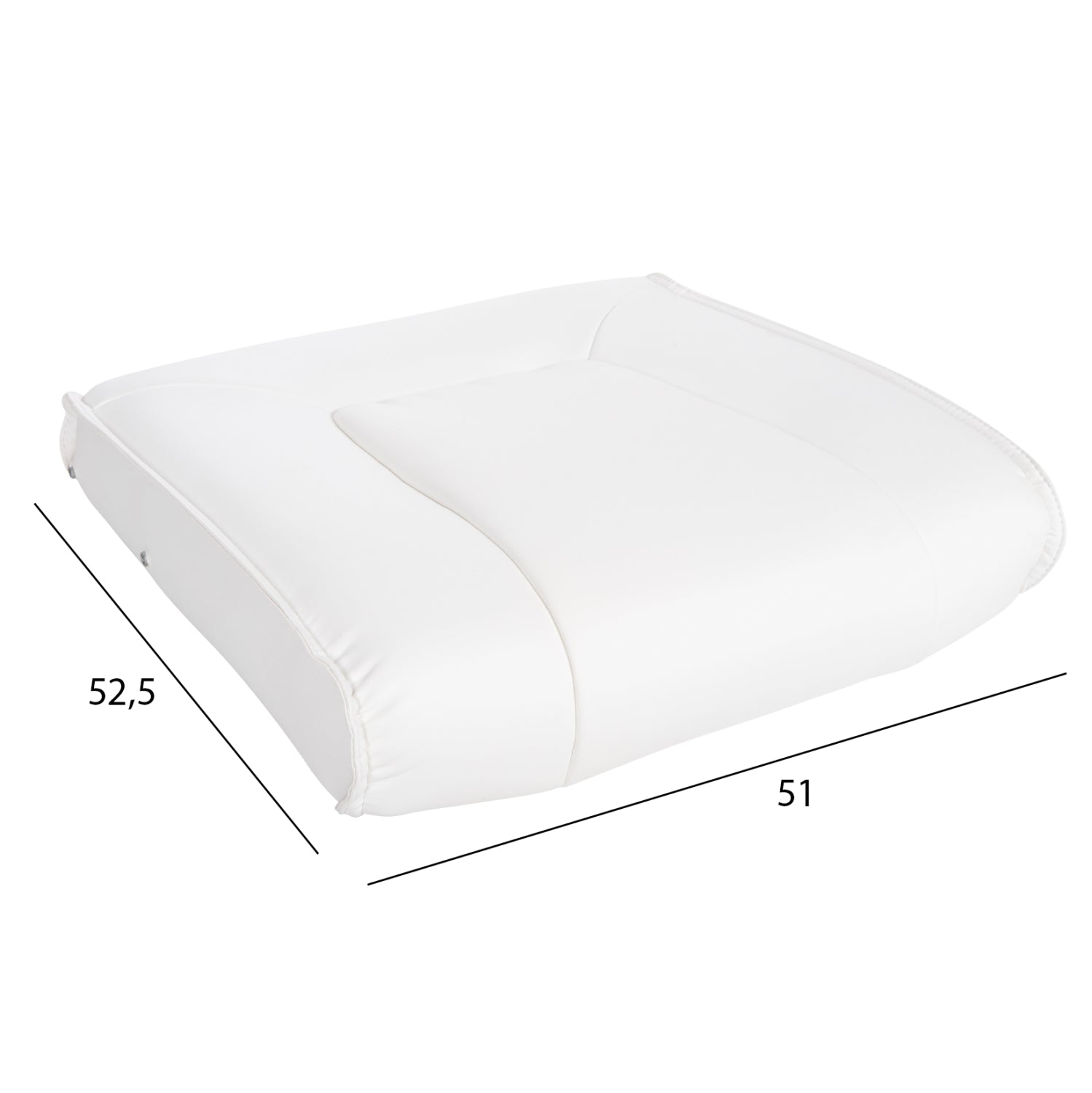 Резервна седалка за офис стол бял цвят 51x52.5x10см