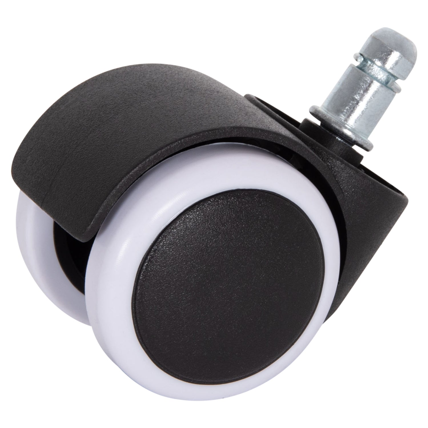 Replacement castor wheels 5pcs set for office chairs КГ1203--black & white