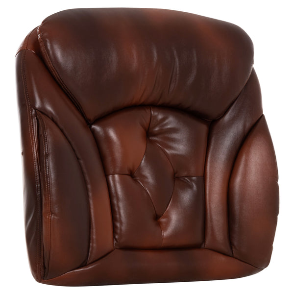 Резервна седалка за офис стол кафяв pu 56x10x56см.