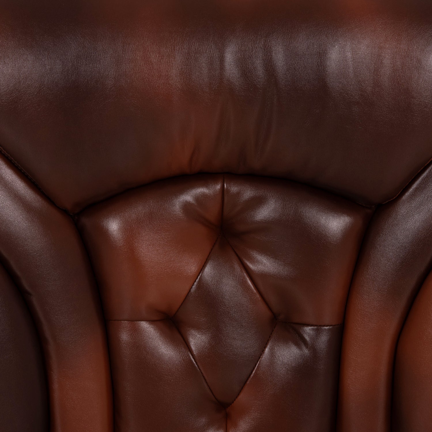 Резервна седалка за офис стол кафяв pu 56x10x56см.