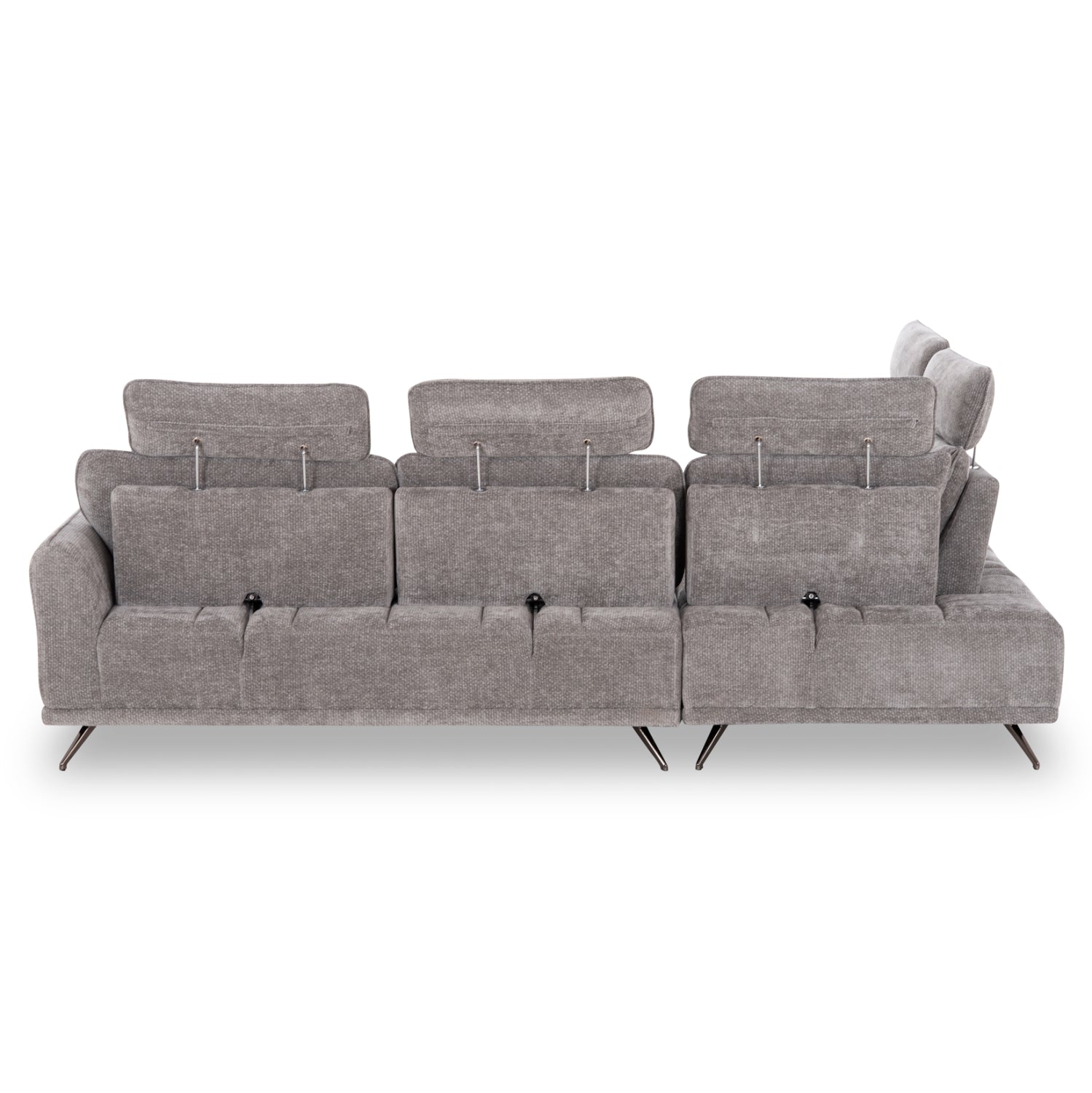 Ляв ъглов 5-местен диван myron sm3318.01l сив платеж 290x110-225x110h