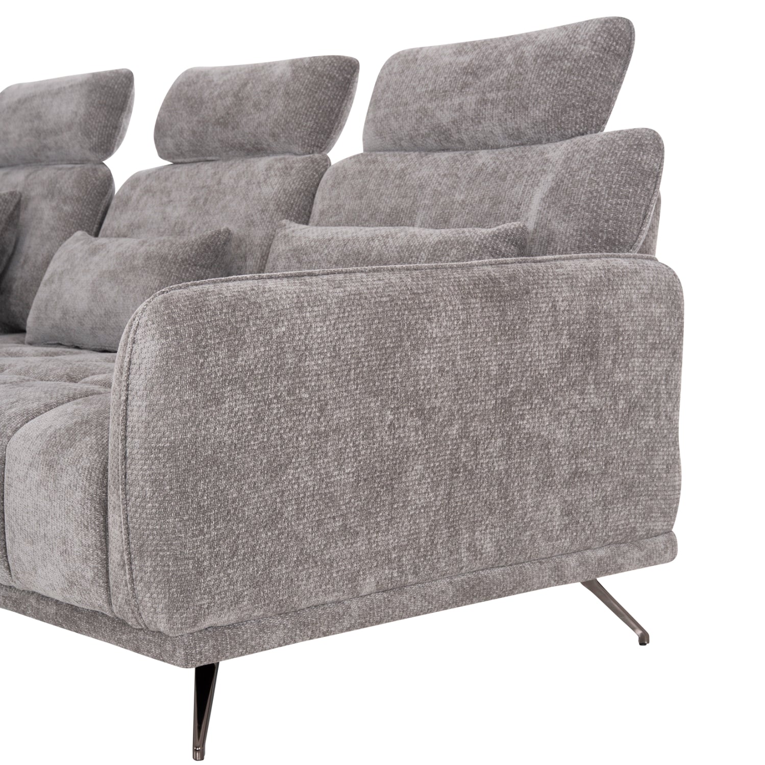 Ляв ъглов 5-местен диван myron sm3318.01l сив платеж 290x110-225x110h
