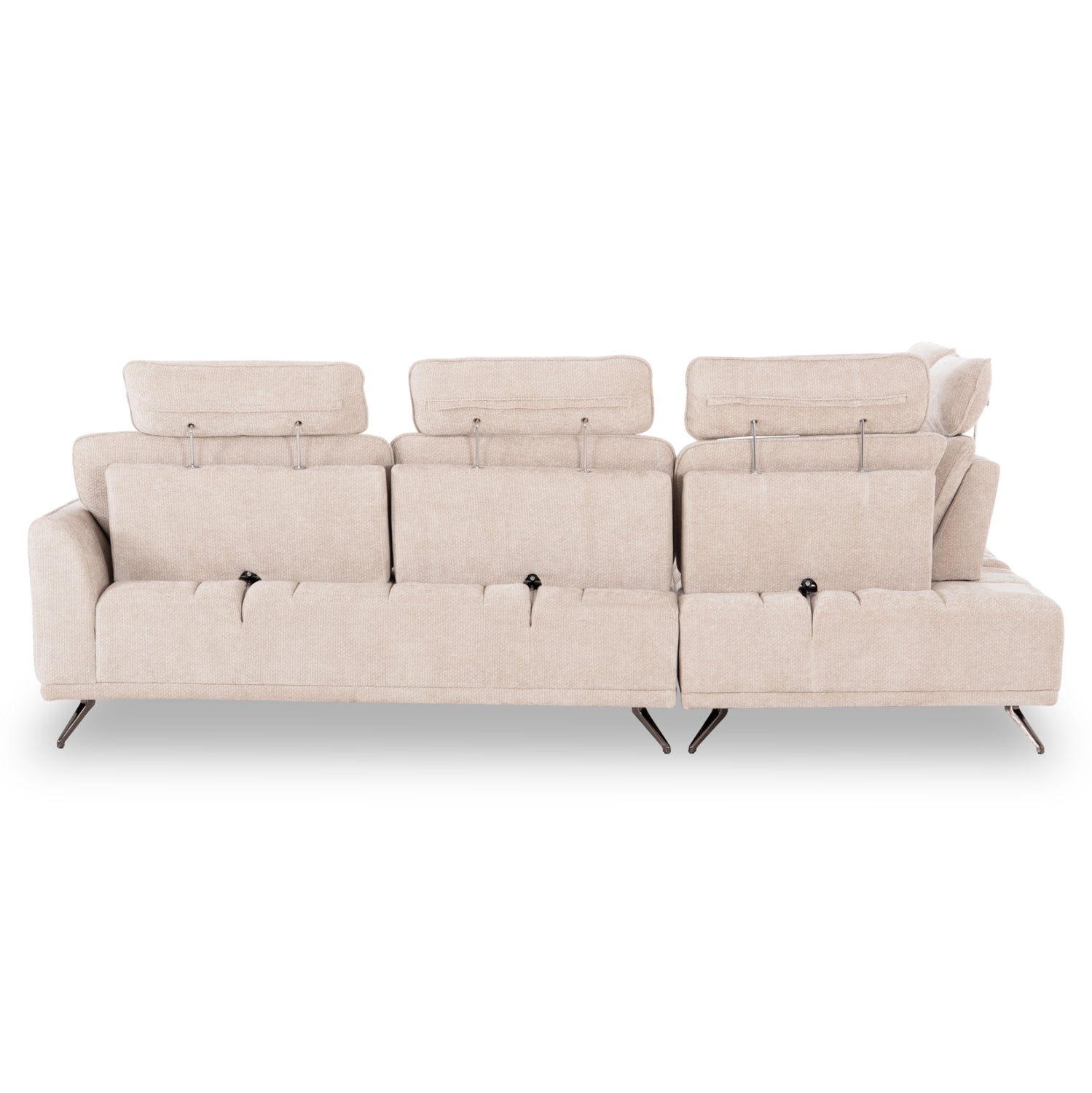 Ляв ъглов 5-местен диван myron sm3318.02l екру платов 290x110-225x110h