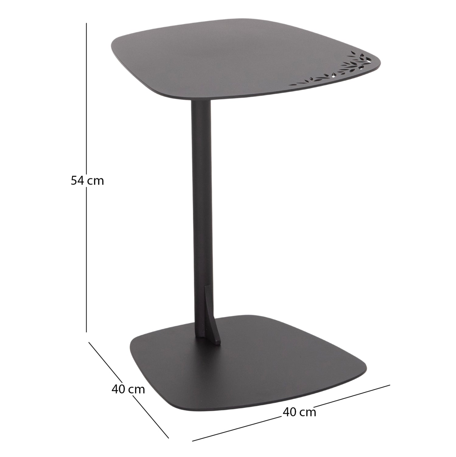 Странична масаSOFFBORD КГ6417.02 алуминиев цвят въглен 40x39x53sm
