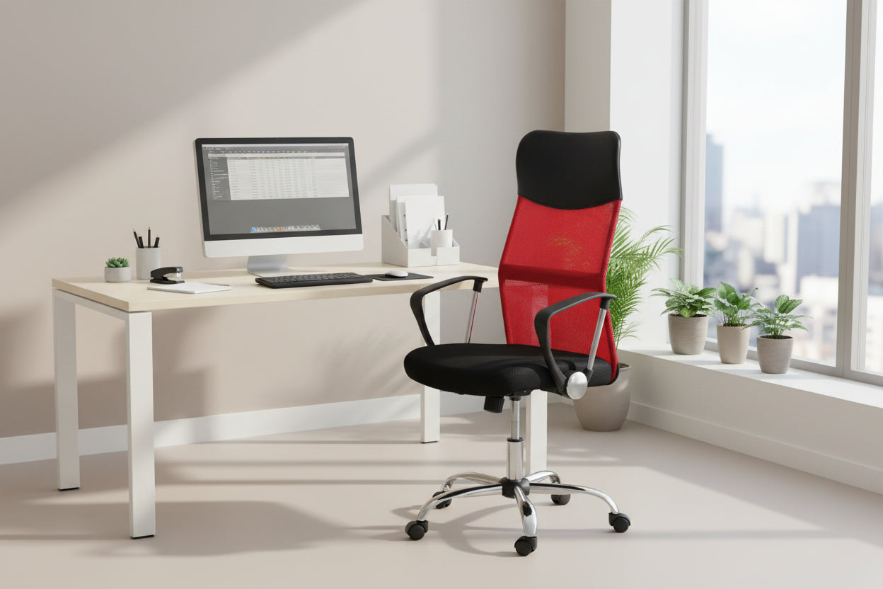 Офис стол Джоел червен 11кг