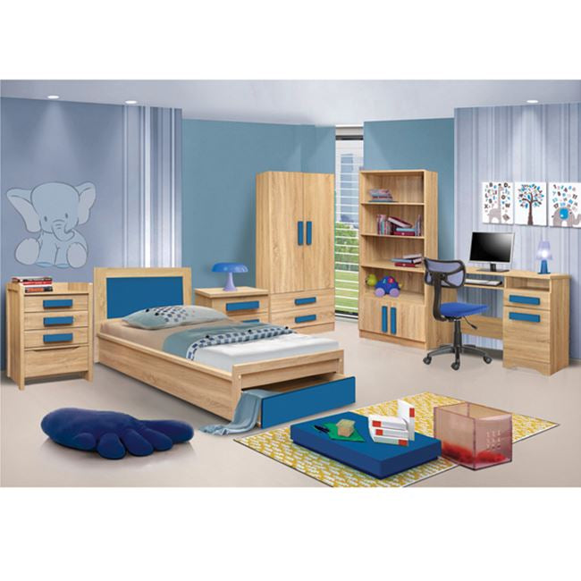 Библиотека PLAYROOM за детска  стая  сонама-син 80x35x180см.