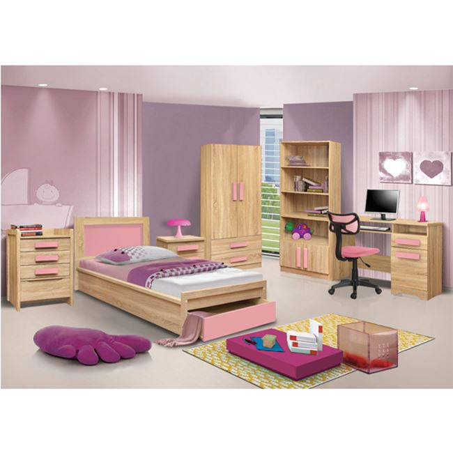 Библиотека PLAYROOM за детска стая сонама - розова 80x35x180см.