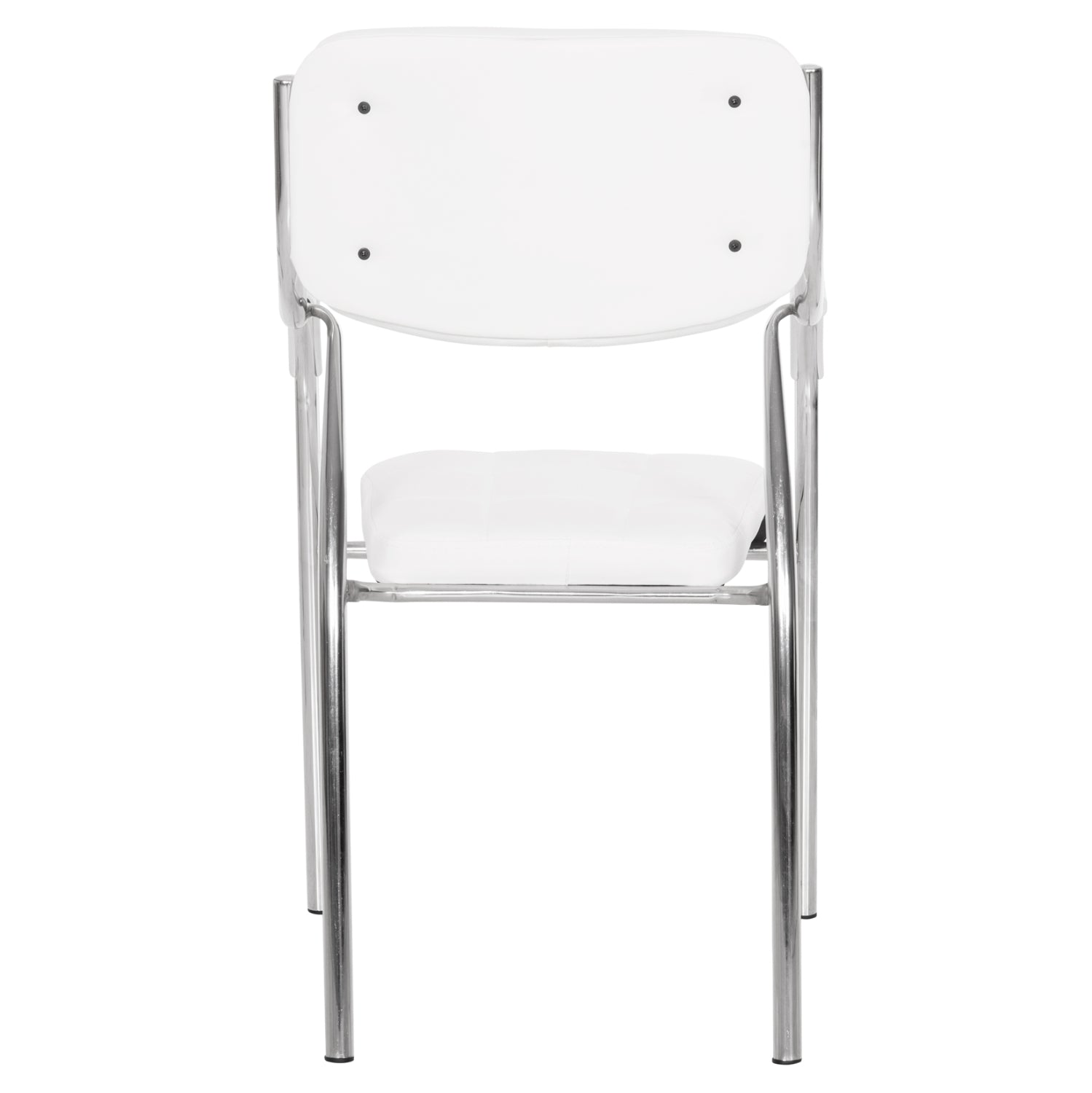 Посетителски стол OBERON цвят бял-хром  51x52x88см