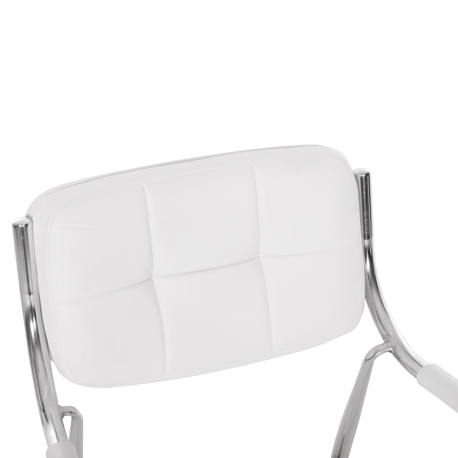 Посетителски стол OBERON цвят бял-хром  51x52x88см