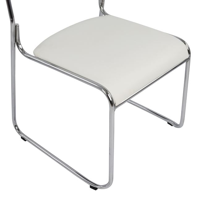 Посетителски стол MABEL  бял цвят 48,5x51,5x77см