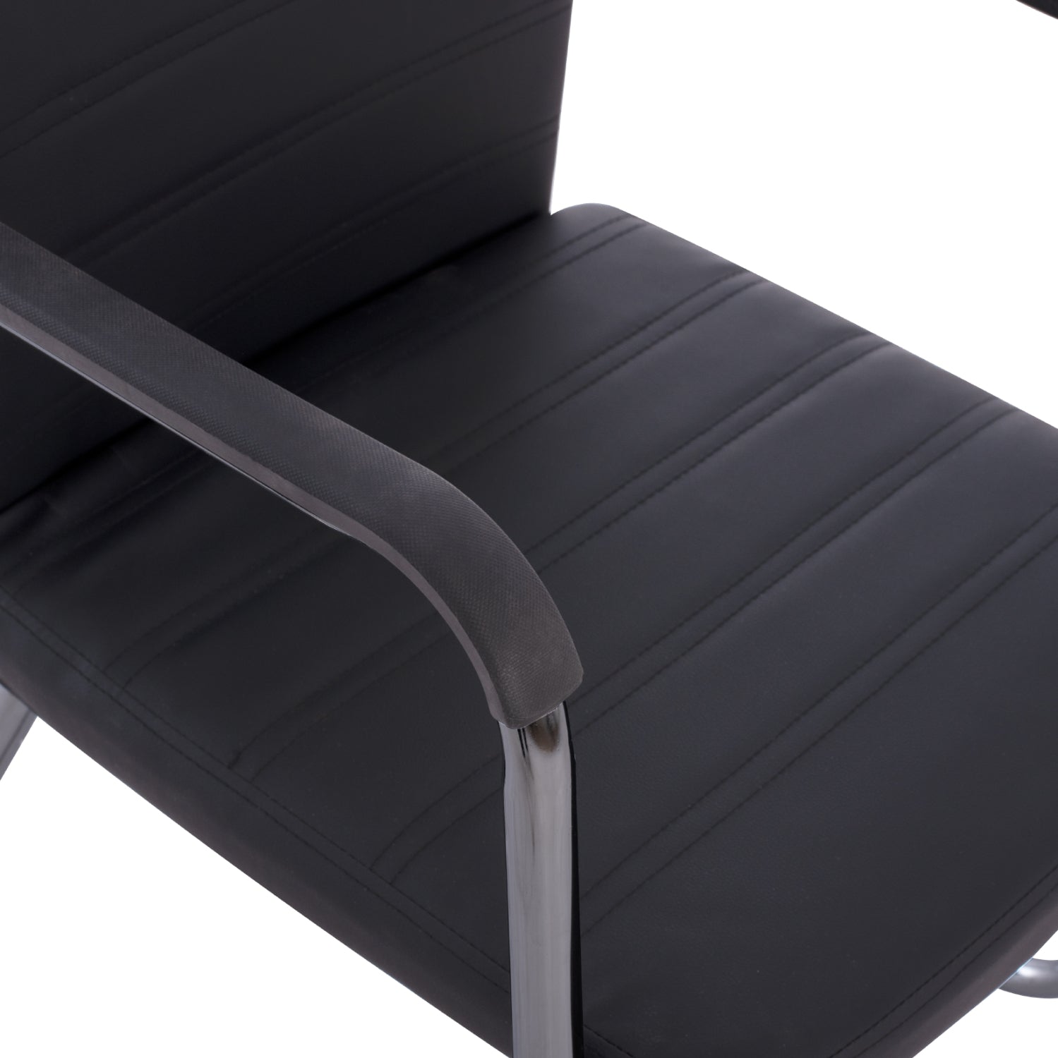 Посетителски стол  DALEY черен цвят 56x58x93см