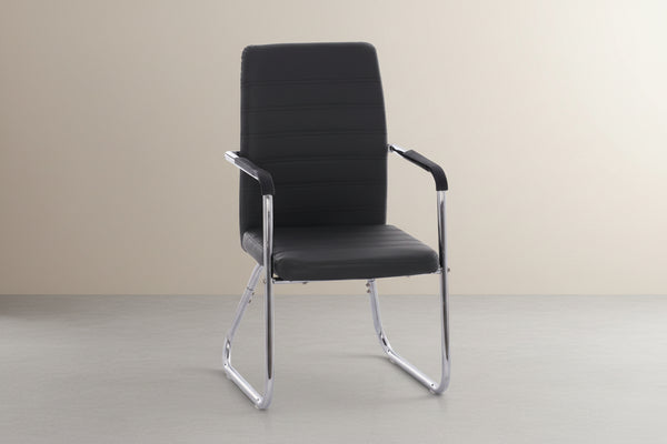 Посетителски стол  DALEY черен цвят 56x58x93см