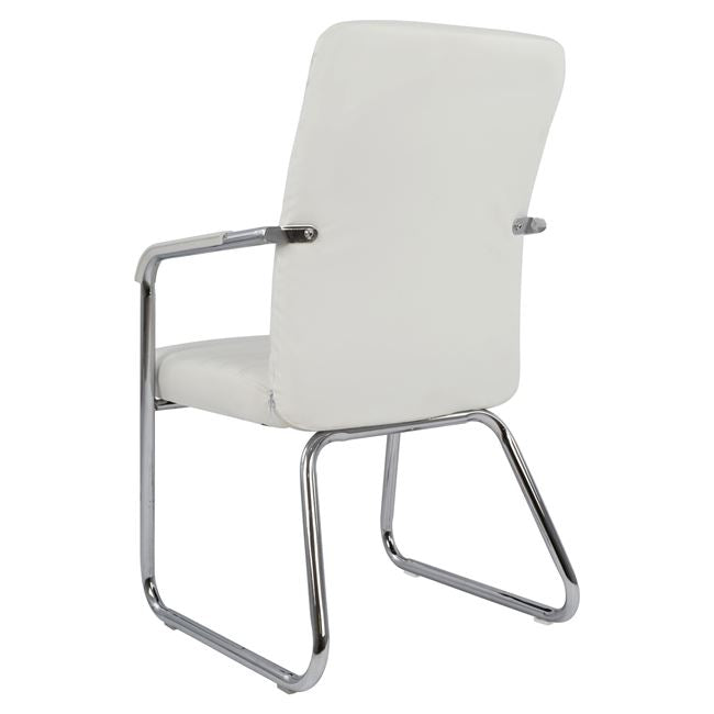 Посетителски стол DALEY бял цвят 55.5x67.5x94 см