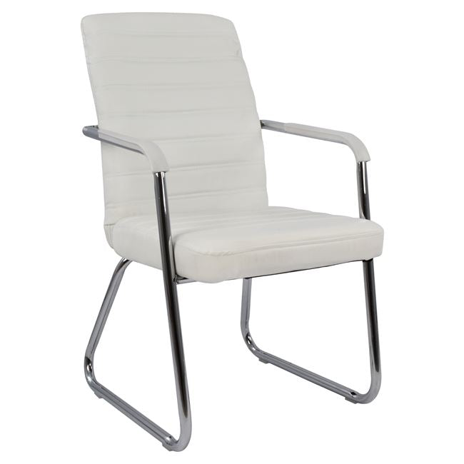 Посетителски стол DALEY бял цвят 55.5x67.5x94 см
