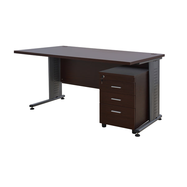 Офис комплект от 2 части, цвят венге 150x80x75 см